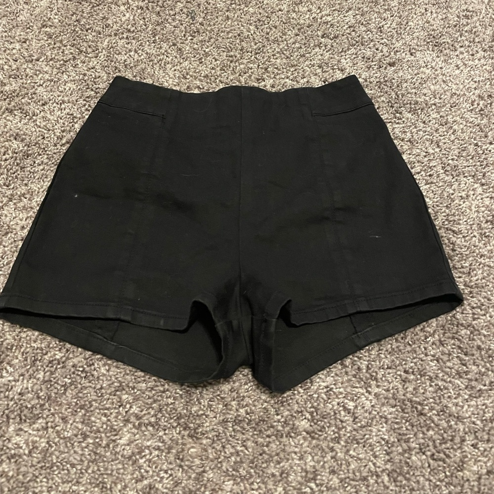 Black high waist shorts
